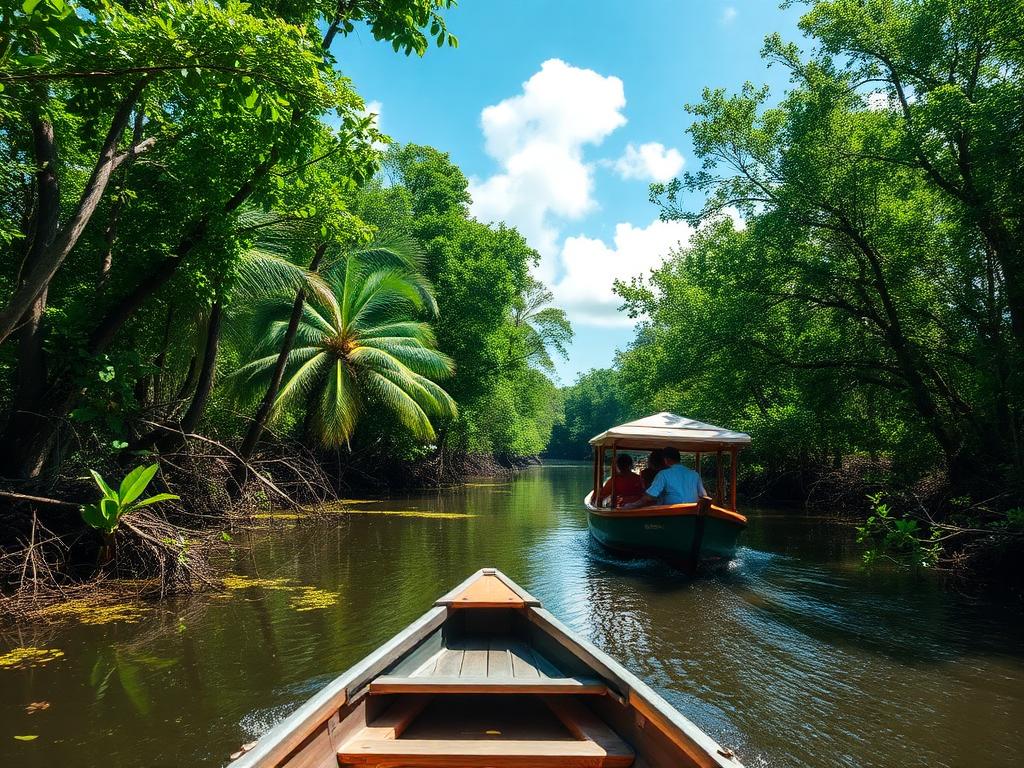 Rio Cachoeira e mangues — ponto turístico do roteiro da Mais Viagens Chapecó